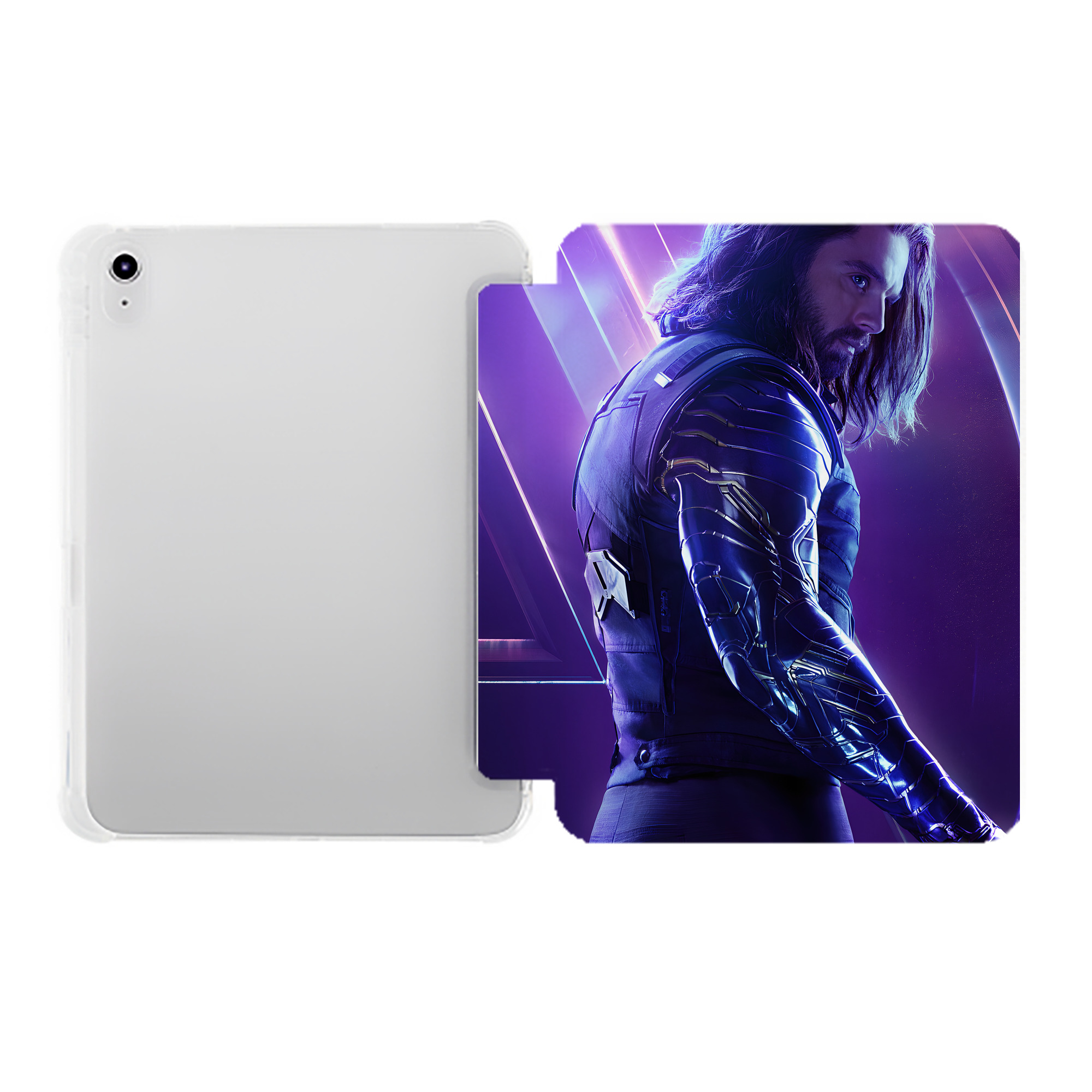 （画像用） アベンジャーズ The Avengers IPad ケース ペン収納付き 三つ折りスタンド PUレザー×シリコン 対応機種9.5/10.5/10.9インチ
